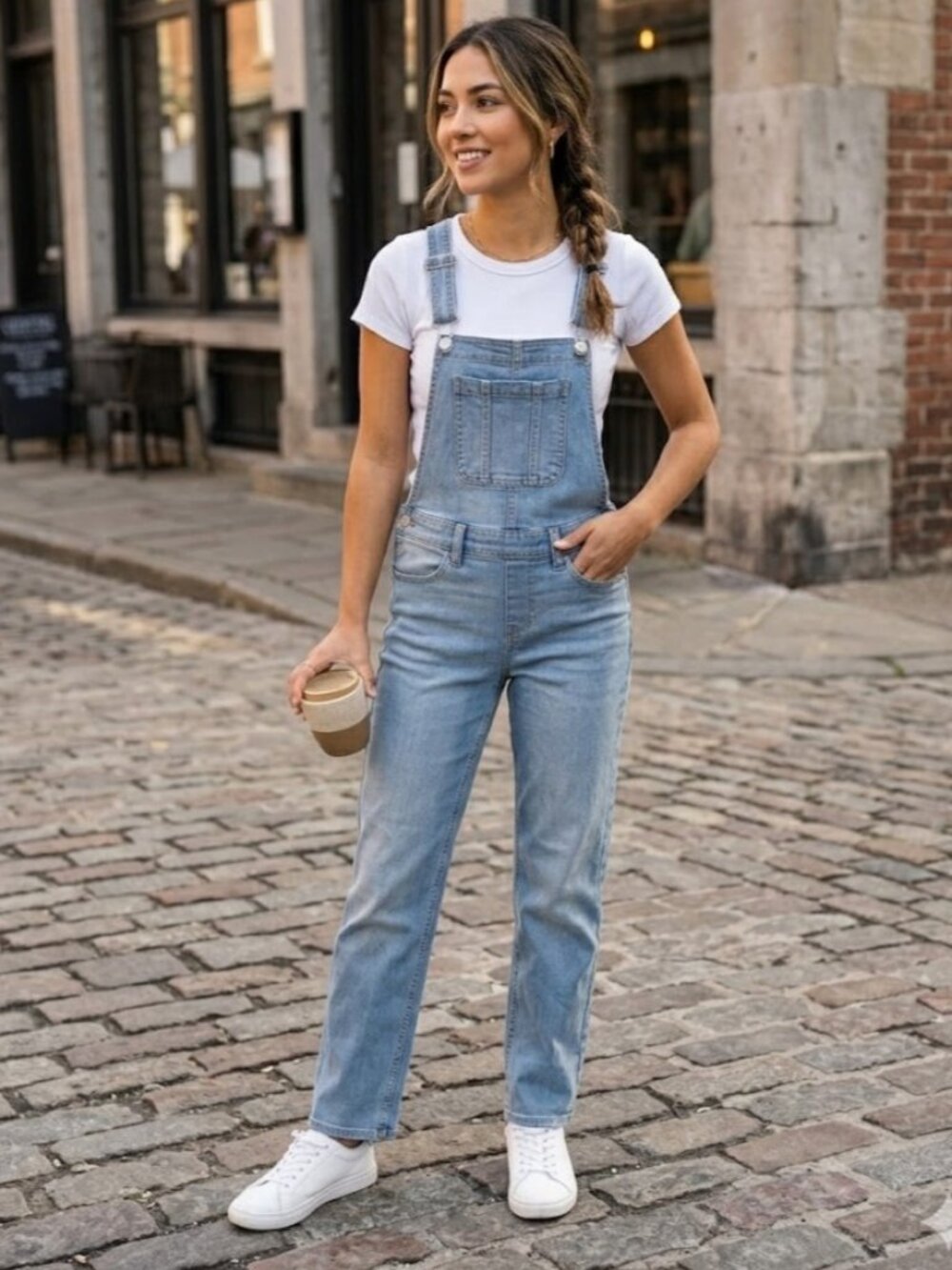 Abercrombie Kids Denim Overalls Light Wash Youth Size 15 16 Regular